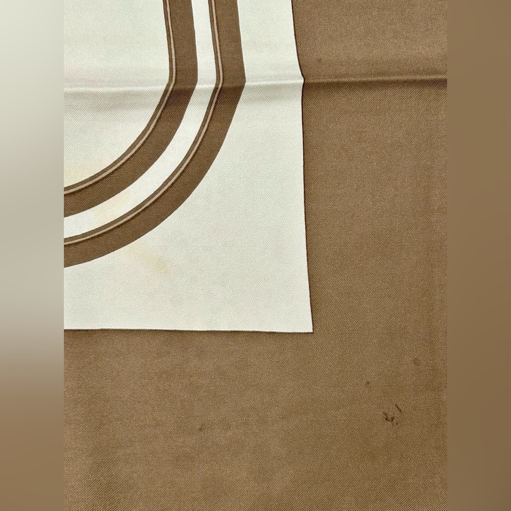 Hermès “Brides de Gala” Silk Scarf – Brown & Gold - Picture 2 of 4